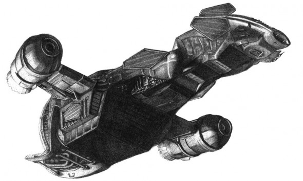 Drawing of the space ship Serenity