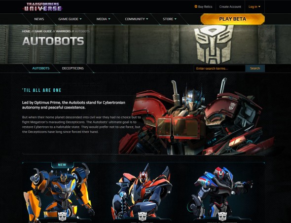 Transformers Universe screenshot